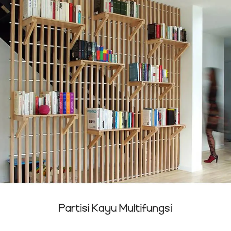 Partisi Kayu Multifungsi 