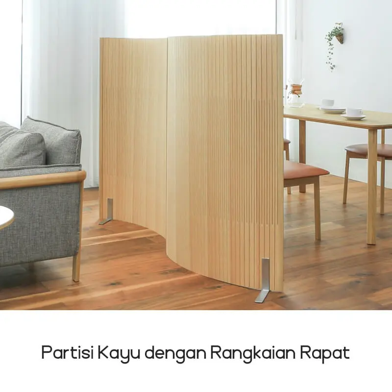 Partisi Kayu dengan Rangkaian Rapat 