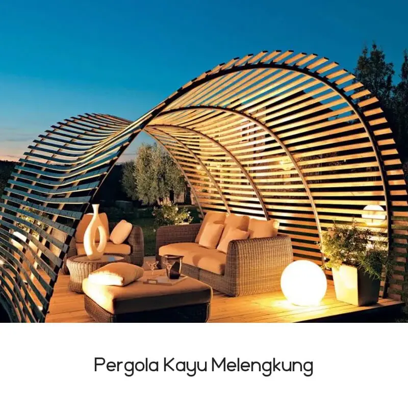 Pergola Kayu Melengkung 