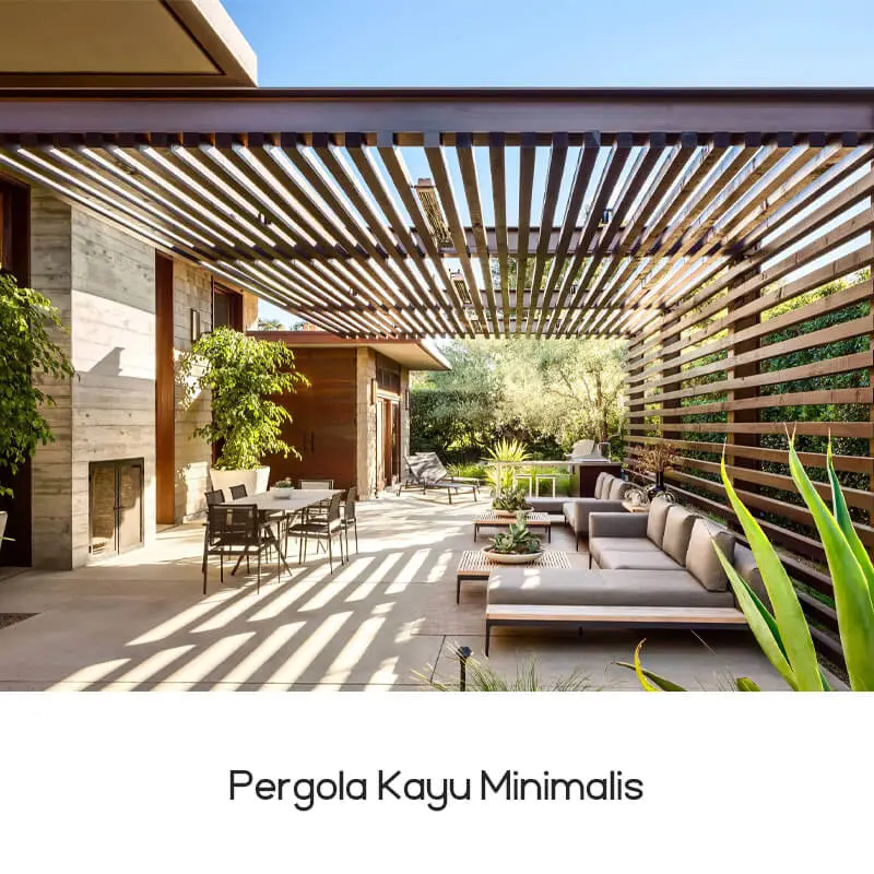 Pergola Kayu Minimalis 