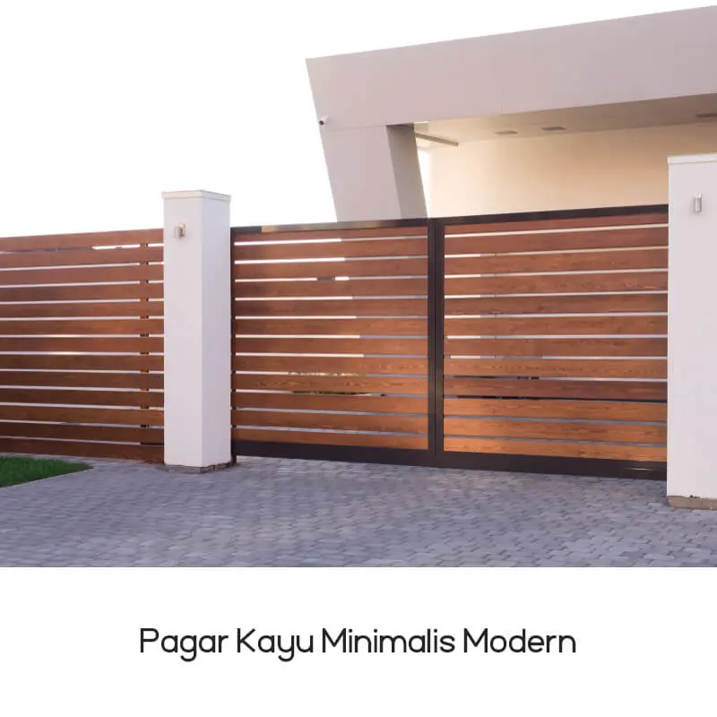 Pagar Kayu Minimalis Modern