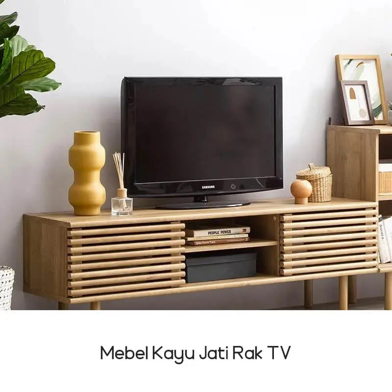 Mebel kayu jati rak TV 