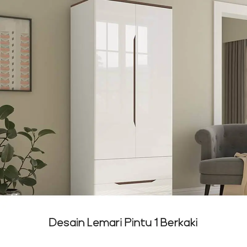 Desain Lemari 1 Pintu Berkaki